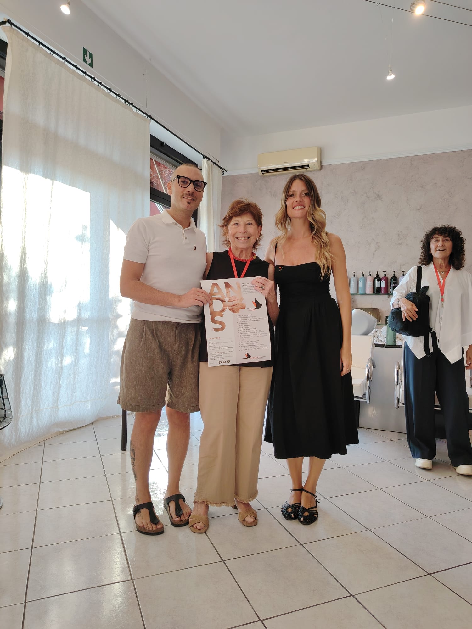 La presidente di Andos Ferrara Marcella Marchi nel corso dell'evento a Tresigallo insieme agli organizzatori